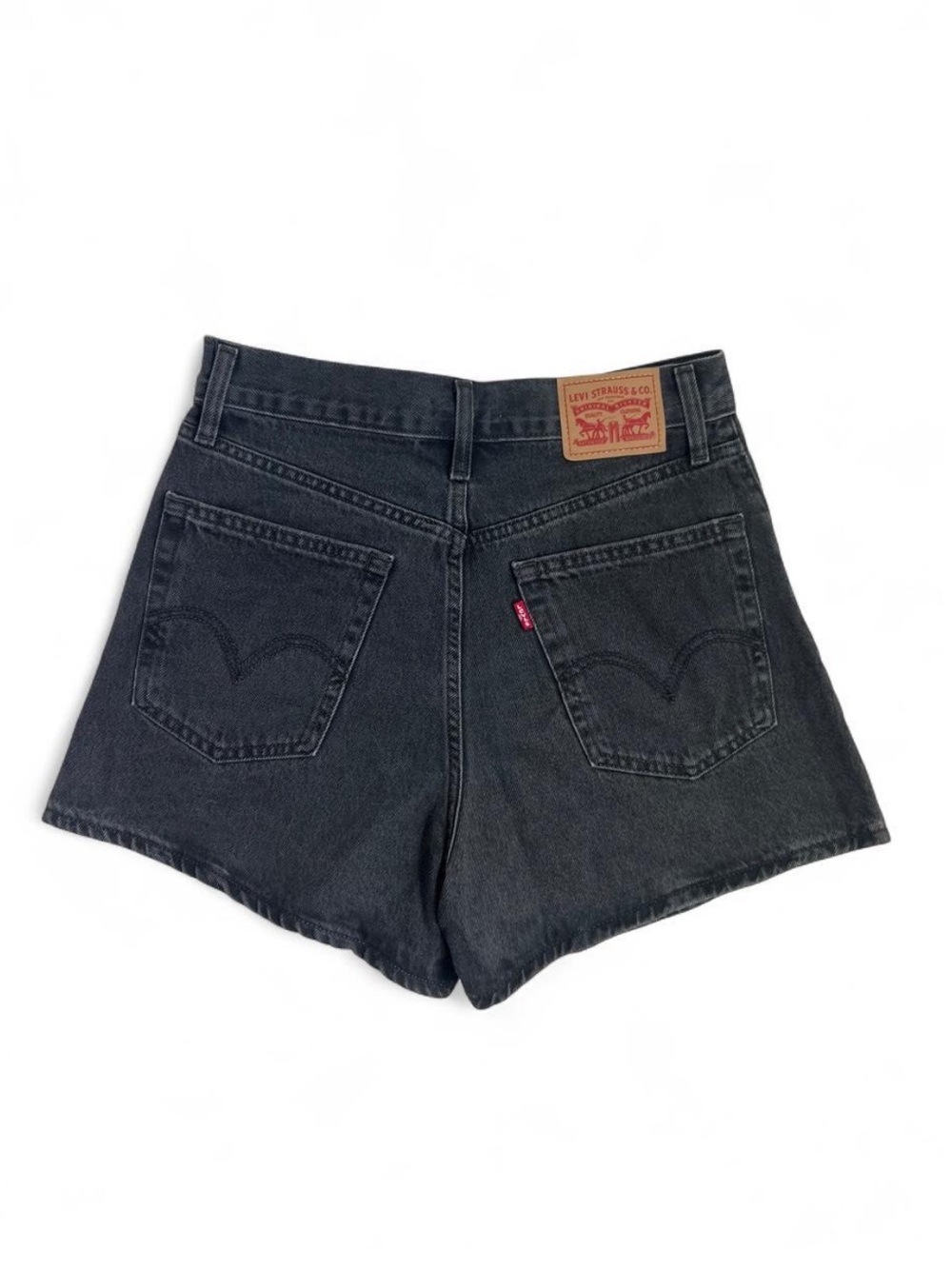 Levi's Black Washed High-Rise Women's Jean Shorts size 27